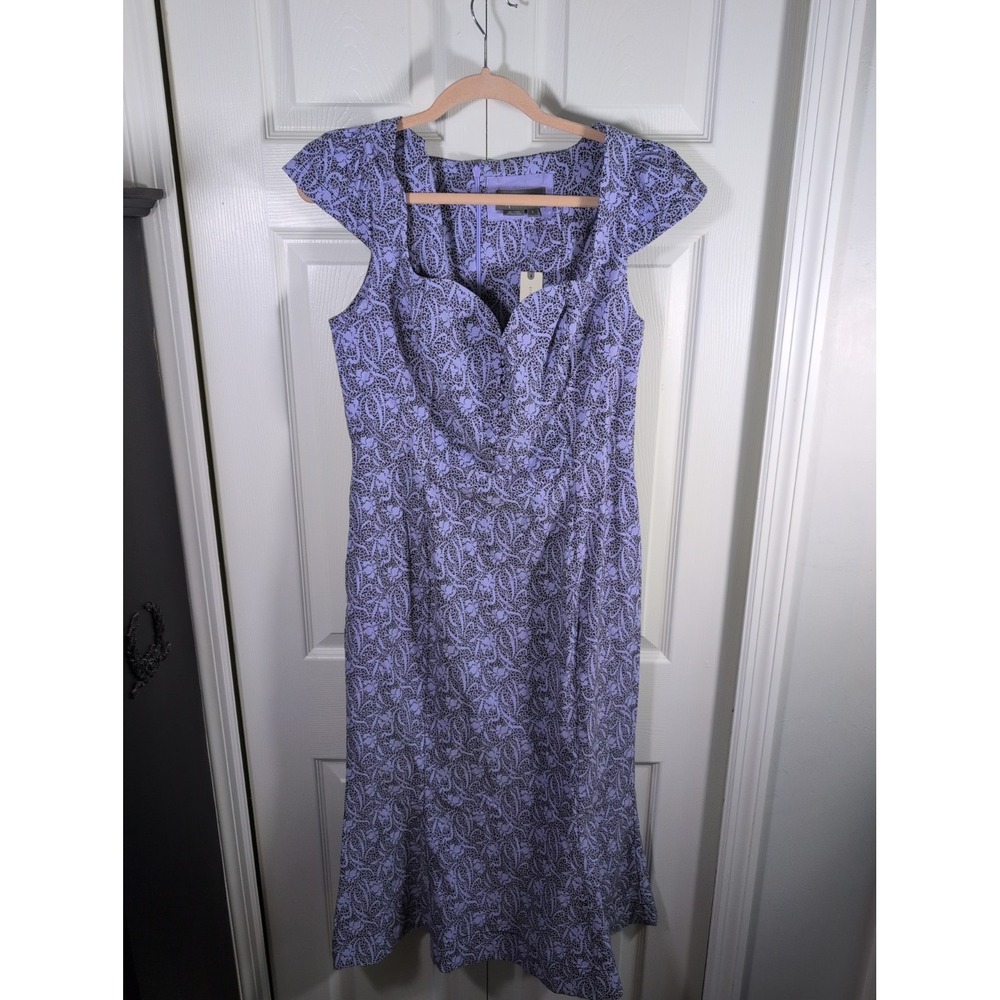Anthropologie The Cecily Fit & Flare Sweetheart Dress by Maeve Size L MSRP $170